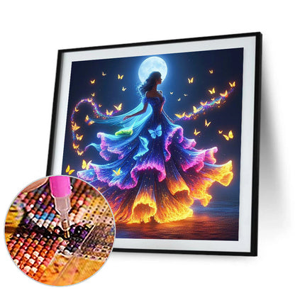 Butterfly Girl - Full Square Drill Diamond Painting 30*30CM