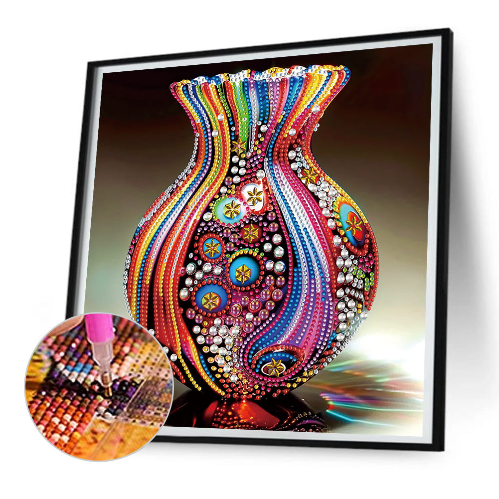 Artistic Vase - Partial Special-Shaped Drill Diamond Painting 30*30CM