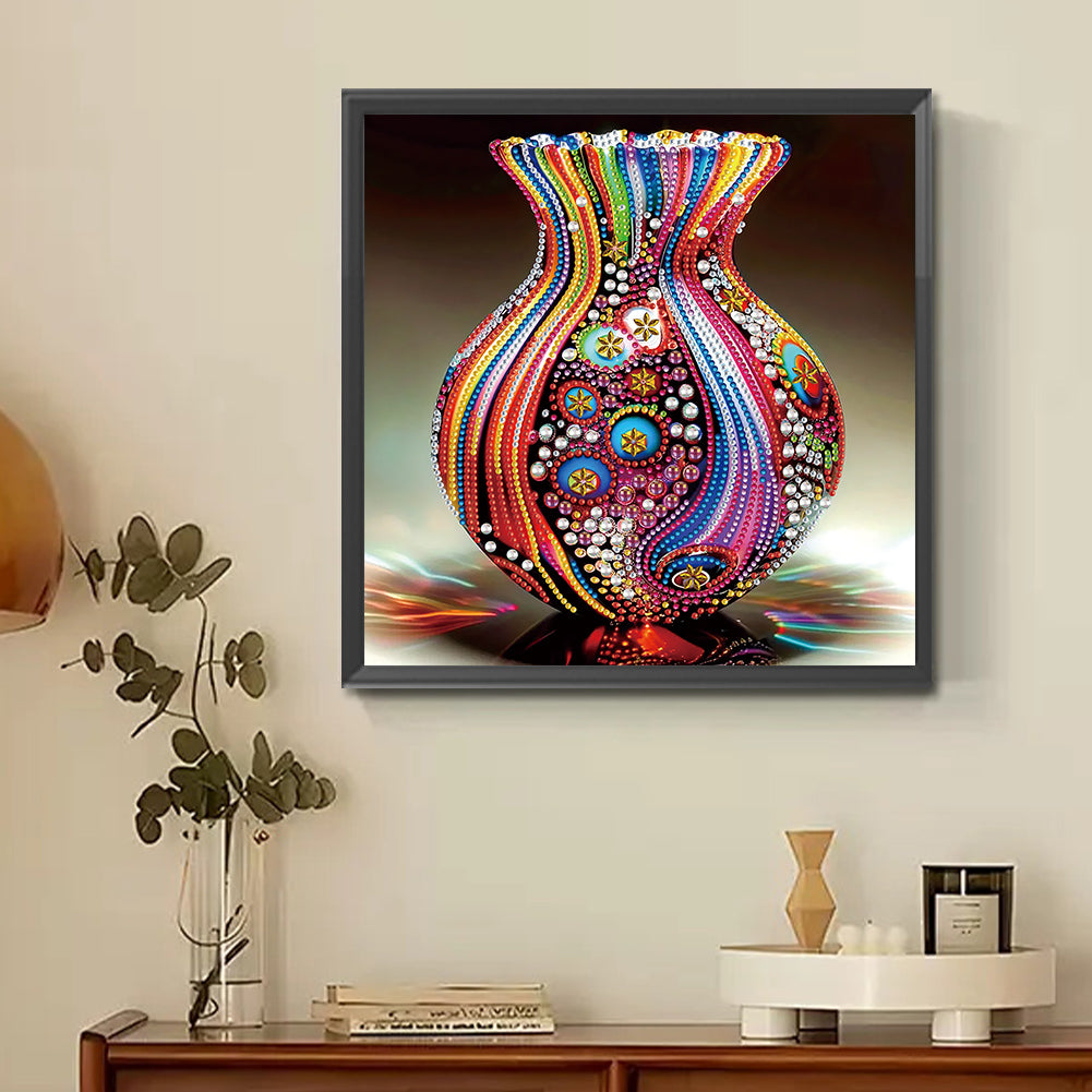Artistic Vase - Partial Special-Shaped Drill Diamond Painting 30*30CM