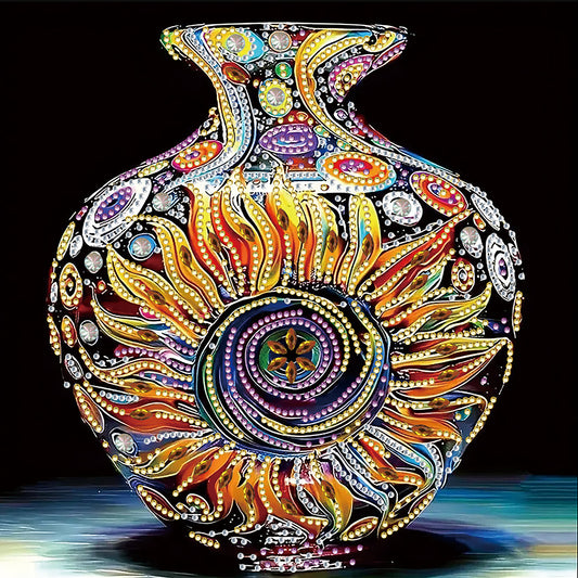 Artistic Vase - Partial Special-Shaped Drill Diamond Painting 30*30CM