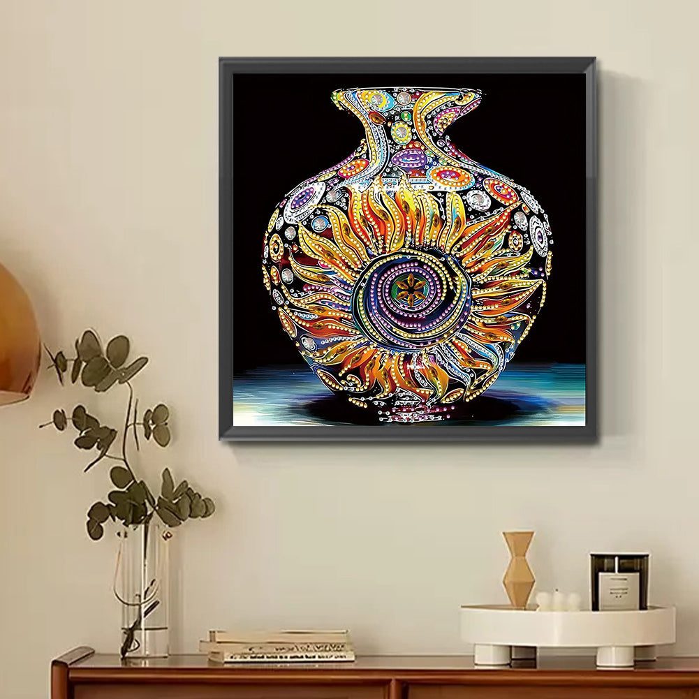 Artistic Vase - Partial Special-Shaped Drill Diamond Painting 30*30CM