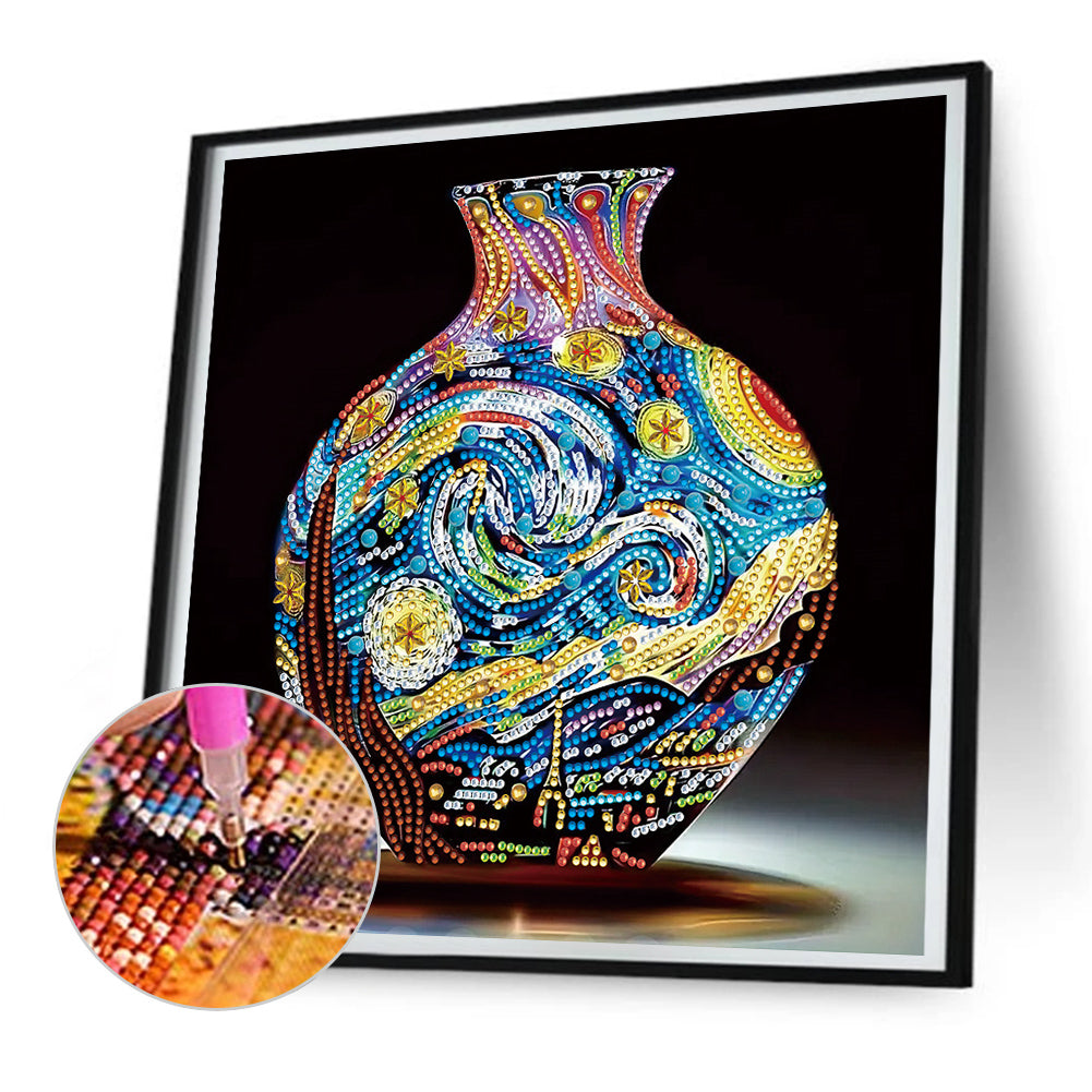 Artistic Vase - Partial Special-Shaped Drill Diamond Painting 30*30CM