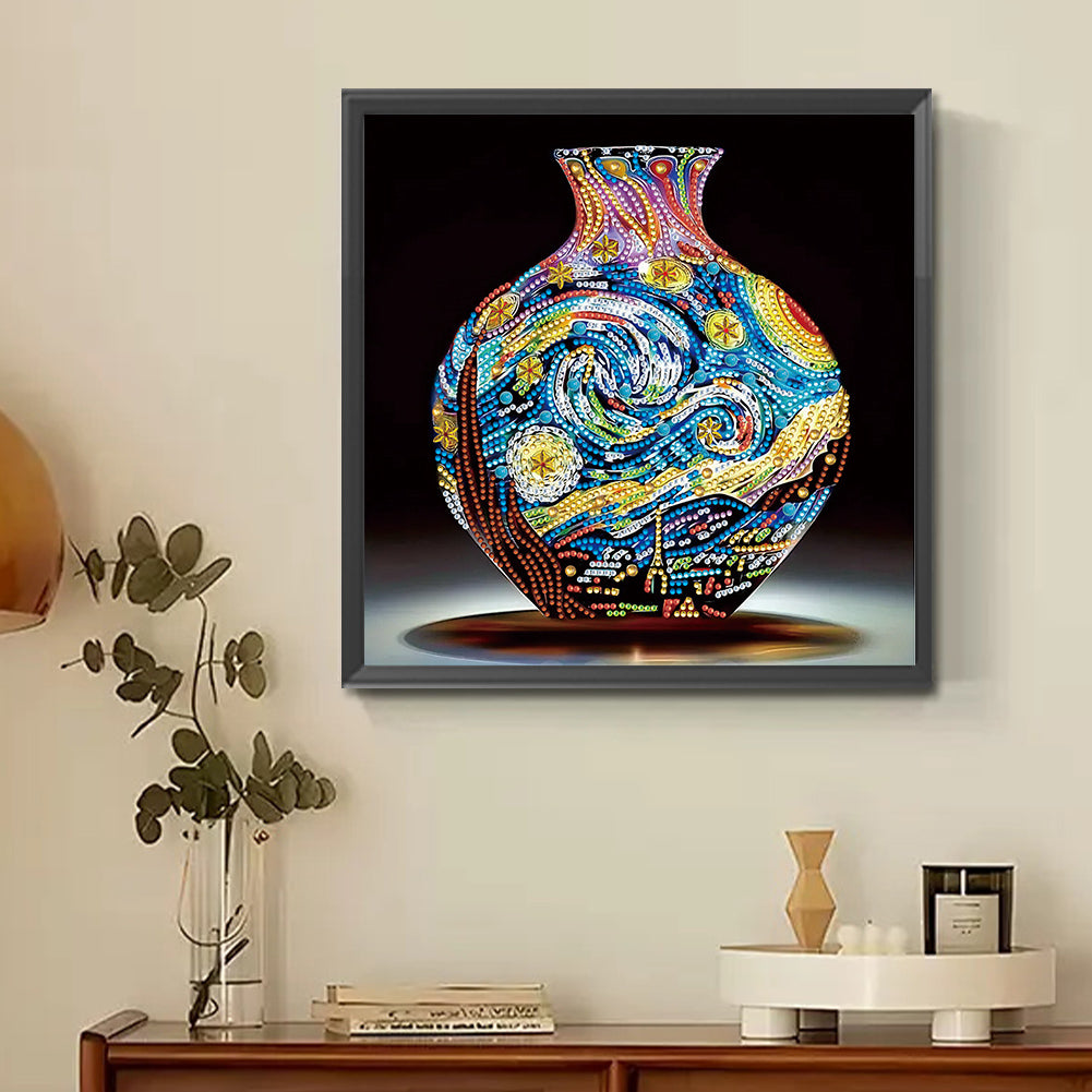Artistic Vase - Partial Special-Shaped Drill Diamond Painting 30*30CM