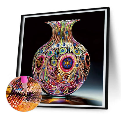 Artistic Vase - Partial Special-Shaped Drill Diamond Painting 30*30CM