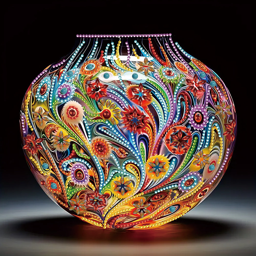 Artistic Vase - Partial Special-Shaped Drill Diamond Painting 30*30CM