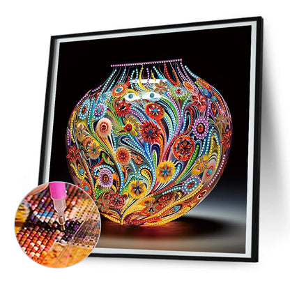 Artistic Vase - Partial Special-Shaped Drill Diamond Painting 30*30CM