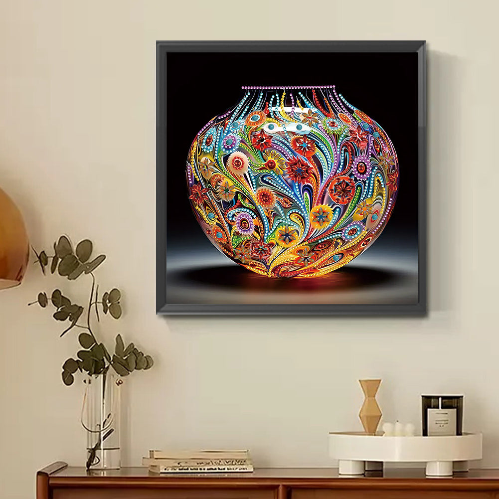 Artistic Vase - Partial Special-Shaped Drill Diamond Painting 30*30CM