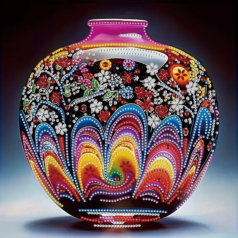 Artistic Vase - Partial Special-Shaped Drill Diamond Painting 30*30CM