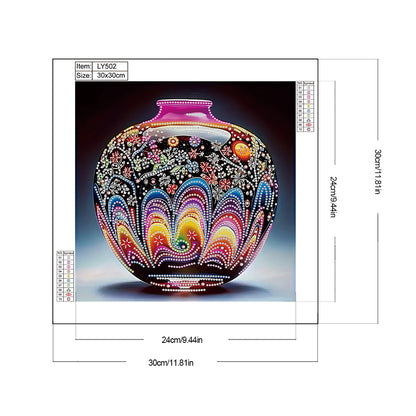 Artistic Vase - Partial Special-Shaped Drill Diamond Painting 30*30CM