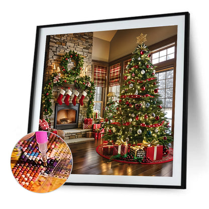 Christmas Atmosphere - Full Round Drill Diamond Painting 40*40CM