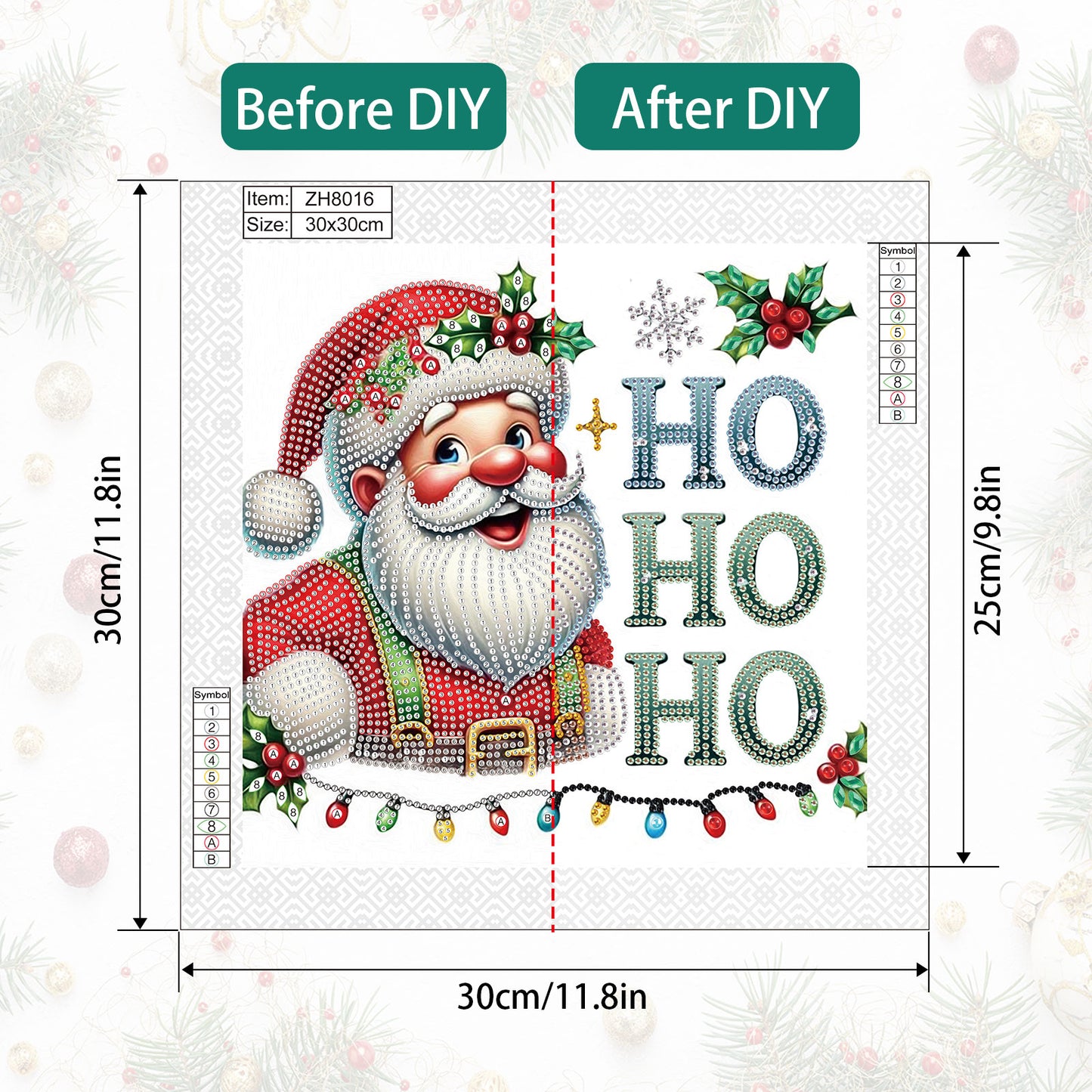 Santa Claus - Partial Special-Shaped Drill Diamond Painting 30*30CM