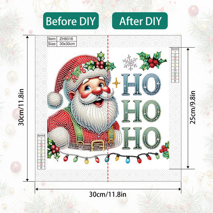 Santa Claus - Partial Special-Shaped Drill Diamond Painting 30*30CM