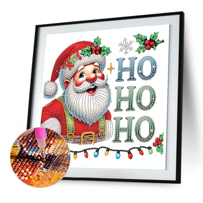 Santa Claus - Partial Special-Shaped Drill Diamond Painting 30*30CM