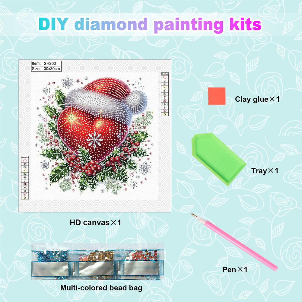 Christmas Love - Partial Special-Shaped Drill Diamond Painting 30*30CM