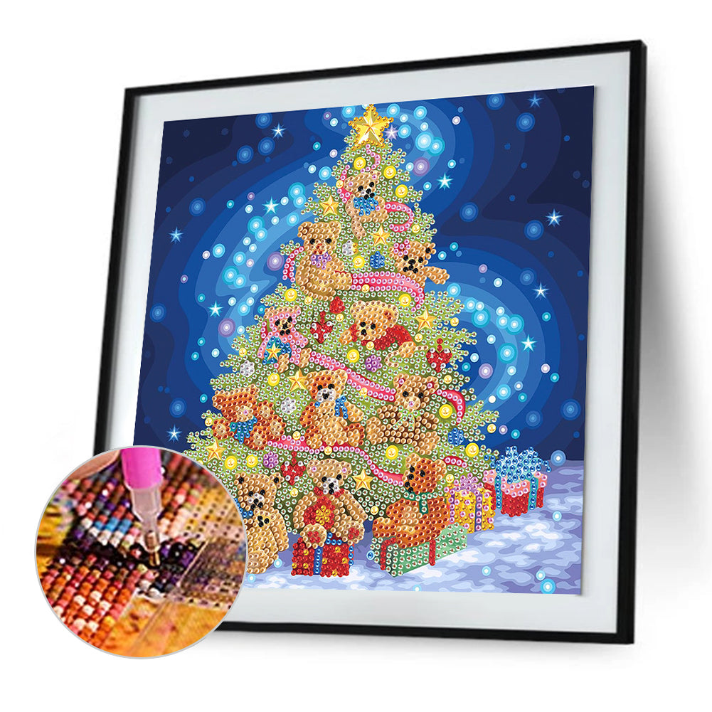 Christmas Tree - Partial Special-Shaped Drill Diamond Painting 30*30CM