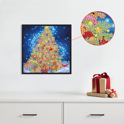 Christmas Tree - Partial Special-Shaped Drill Diamond Painting 30*30CM