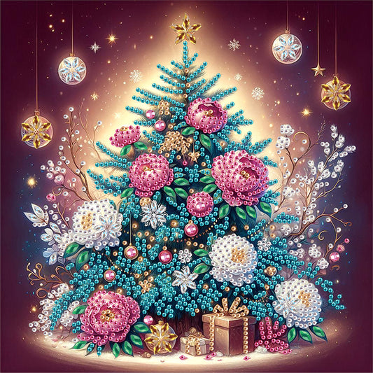 Christmas Tree - Partial Special-Shaped Drill Diamond Painting 30*30CM