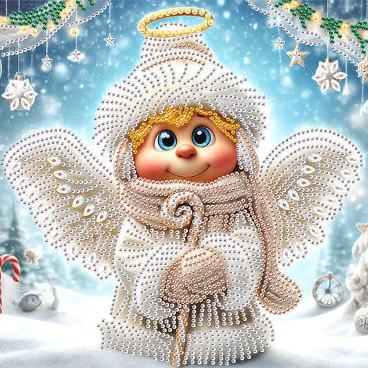 Christmas Angel - Partial Special-Shaped Drill Diamond Painting 30*30CM