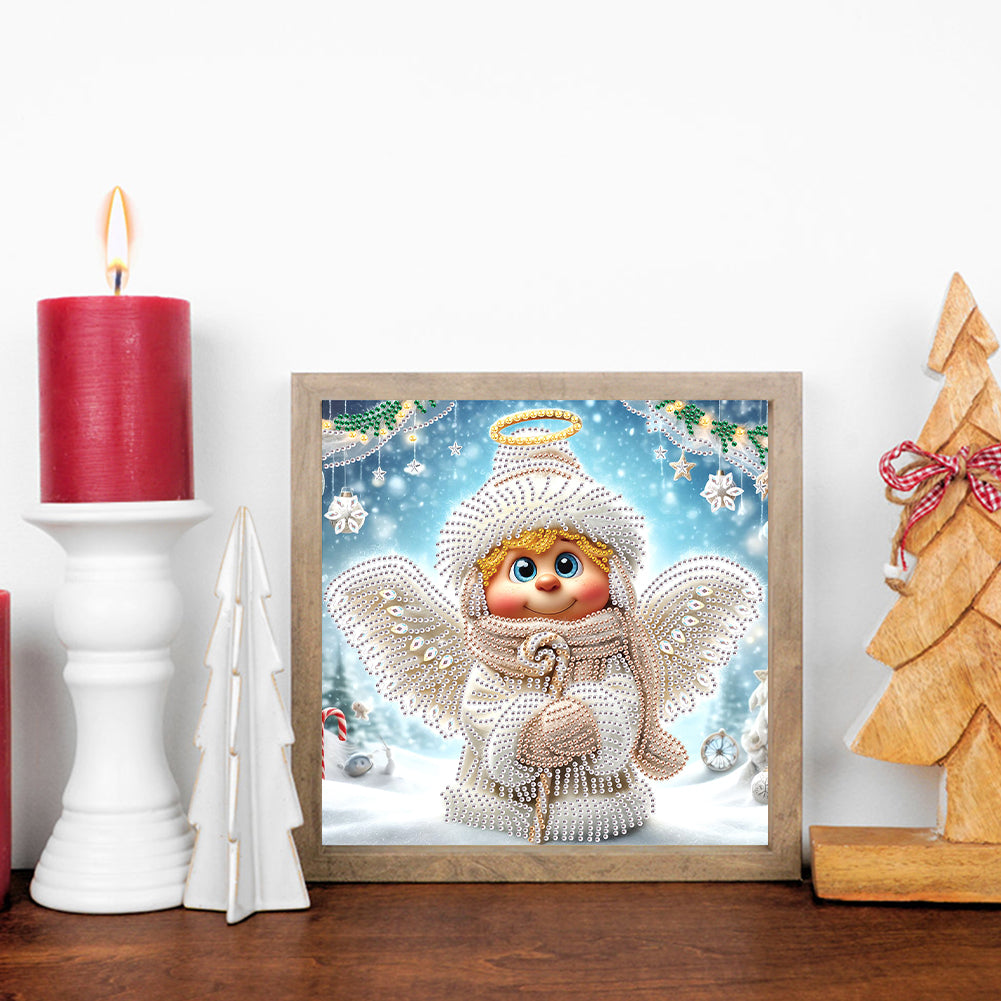 Christmas Angel - Partial Special-Shaped Drill Diamond Painting 30*30CM