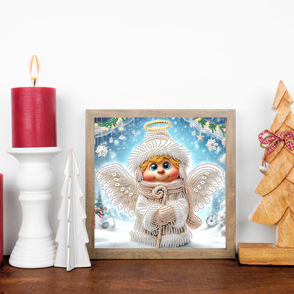 Christmas Angel - Partial Special-Shaped Drill Diamond Painting 30*30CM