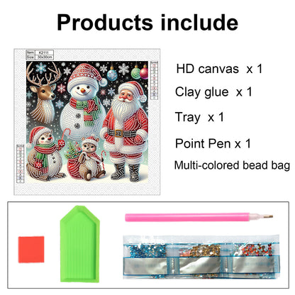 Santa Claus - Partial Special-Shaped Drill Diamond Painting 30*30CM