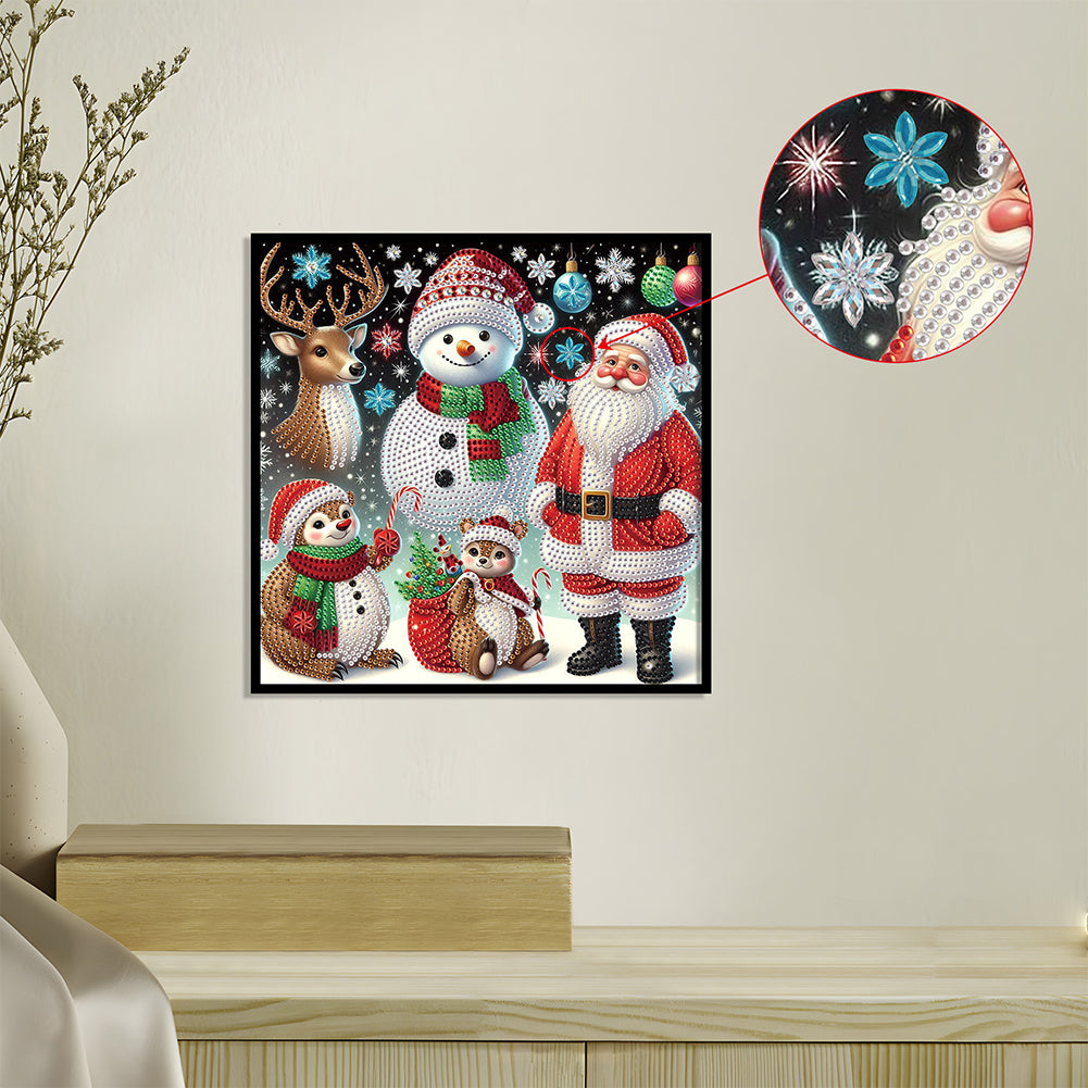 Santa Claus - Partial Special-Shaped Drill Diamond Painting 30*30CM