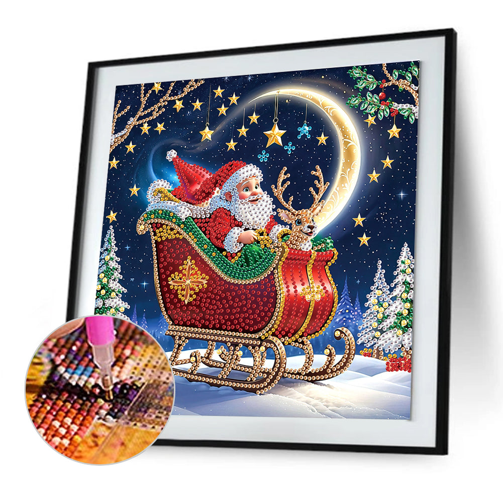 Santa Claus - Partial Special-Shaped Drill Diamond Painting 30*30CM