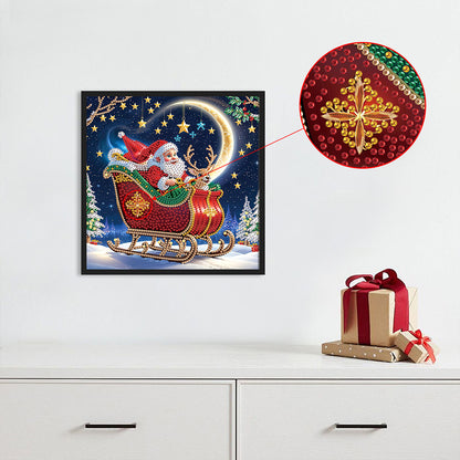 Santa Claus - Partial Special-Shaped Drill Diamond Painting 30*30CM