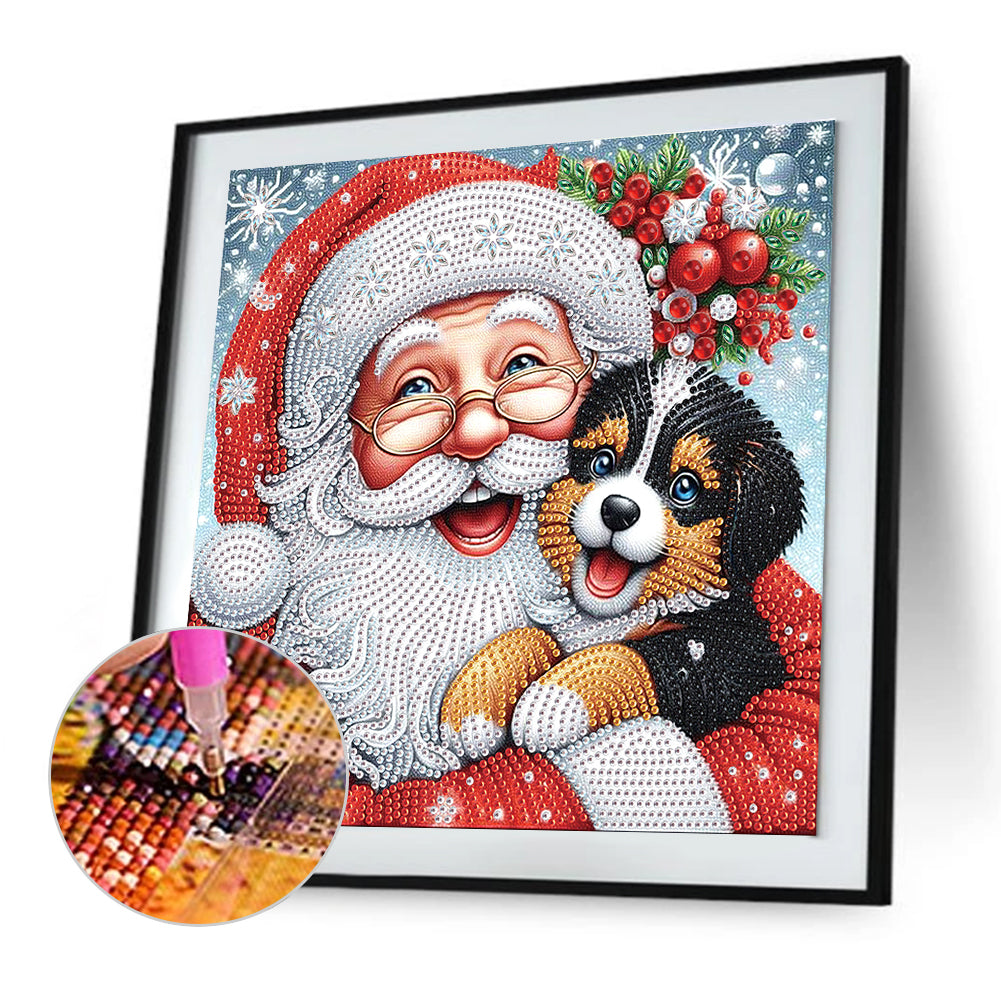 Santa Claus - Partial Special-Shaped Drill Diamond Painting 30*30CM