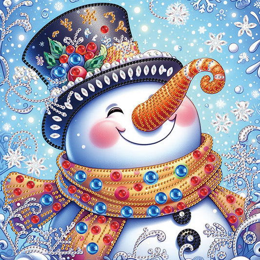 Winter Snowman - Partial Special-Shaped Drill Diamond Painting 30*30CM