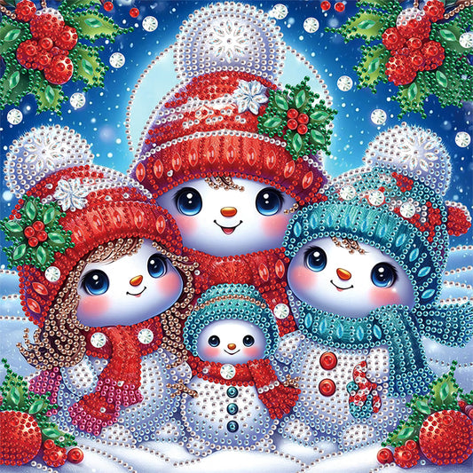 Winter Snowman - Partial Special-Shaped Drill Diamond Painting 30*30CM