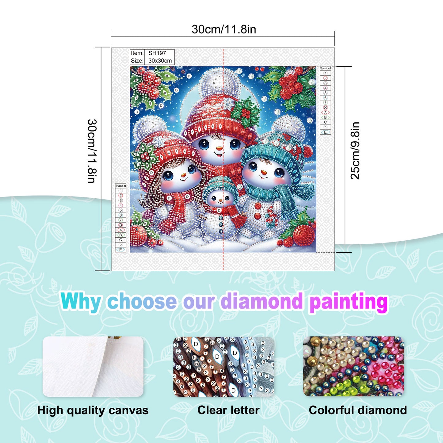 Winter Snowman - Partial Special-Shaped Drill Diamond Painting 30*30CM