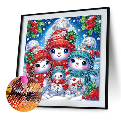 Winter Snowman - Partial Special-Shaped Drill Diamond Painting 30*30CM