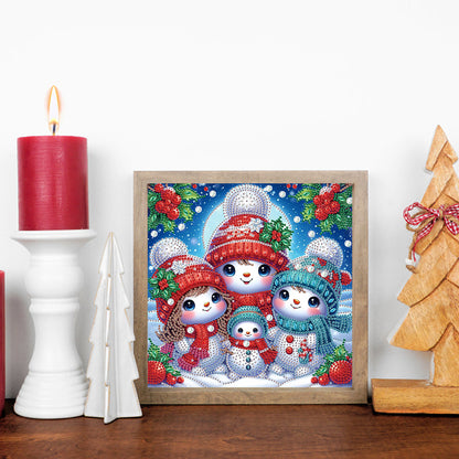 Winter Snowman - Partial Special-Shaped Drill Diamond Painting 30*30CM