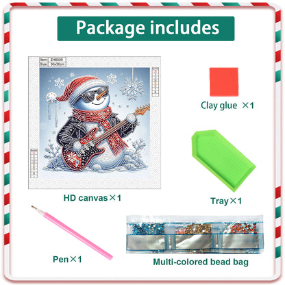 Winter Snowman - Partial Special-Shaped Drill Diamond Painting 30*30CM