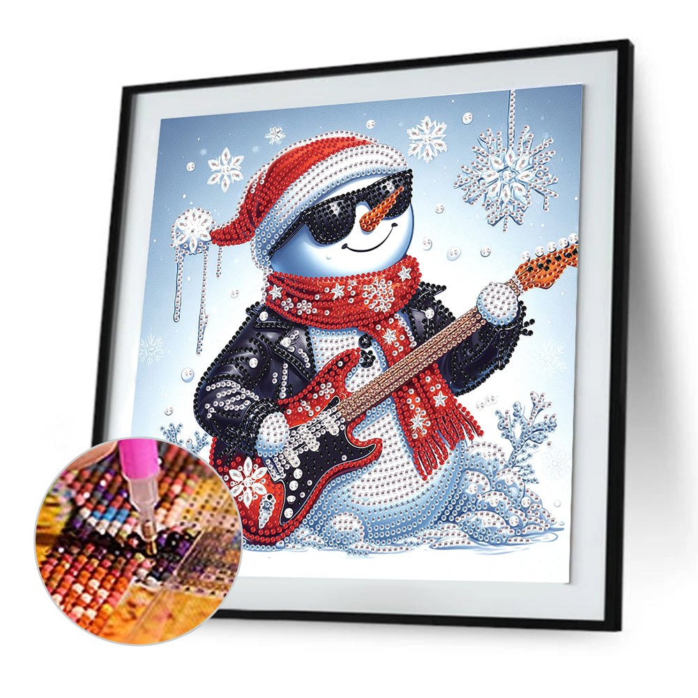 Winter Snowman - Partial Special-Shaped Drill Diamond Painting 30*30CM