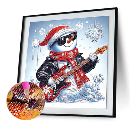 Winter Snowman - Partial Special-Shaped Drill Diamond Painting 30*30CM