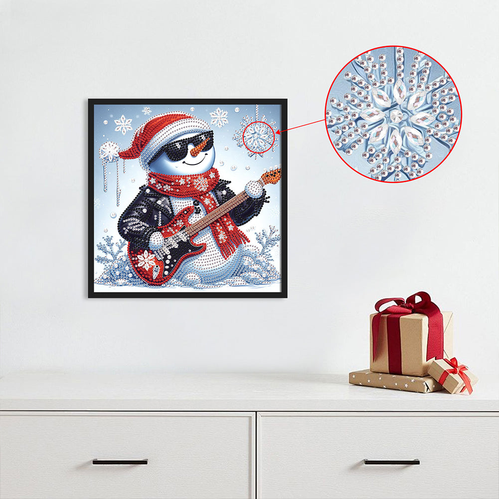 Winter Snowman - Partial Special-Shaped Drill Diamond Painting 30*30CM