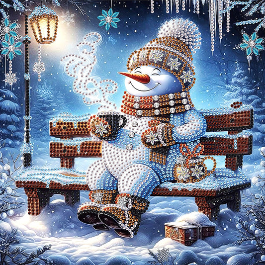 Winter Snowman - Partial Special-Shaped Drill Diamond Painting 30*30CM