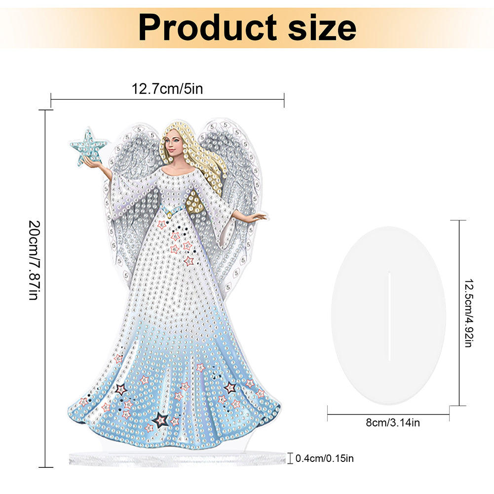 Elegant Angel Lady 5D DIY Diamond Art Tabletop Decorations Bedroom Table Decor