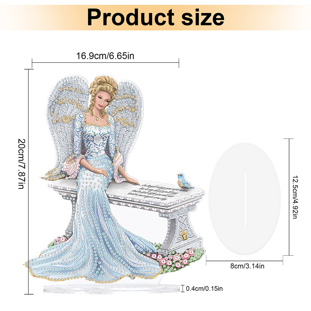 Elegant Angel Lady 5D DIY Diamond Art Tabletop Decorations Bedroom Table Decor