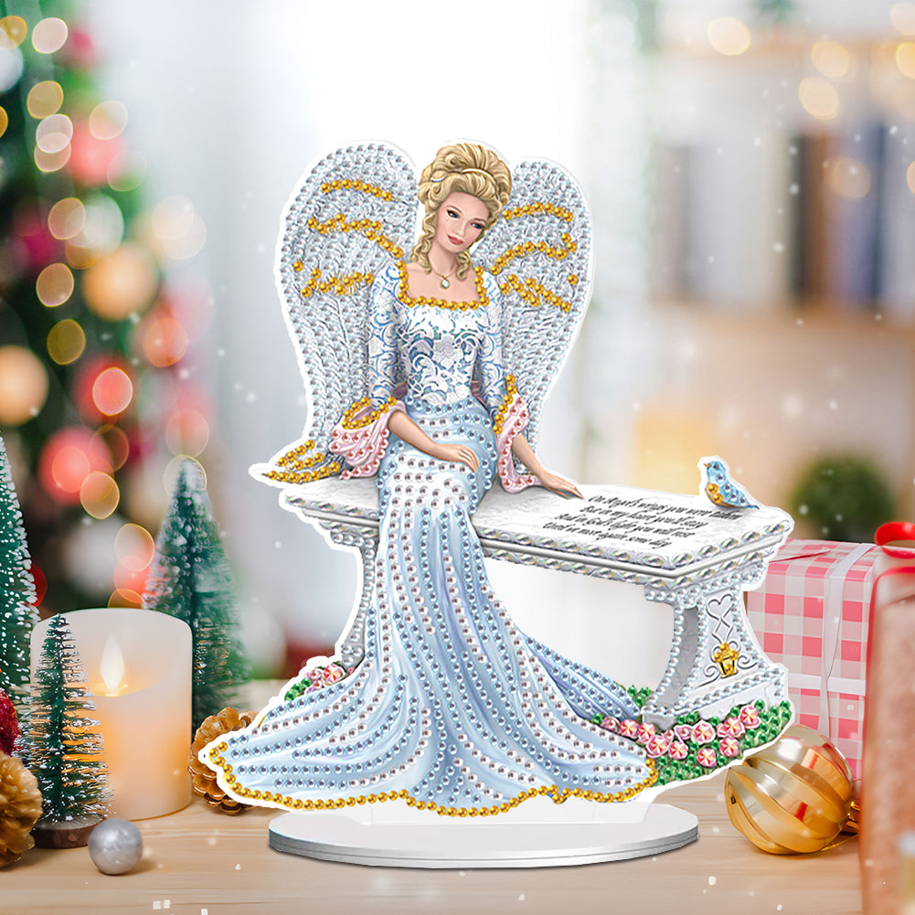 Elegant Angel Lady 5D DIY Diamond Art Tabletop Decorations Bedroom Table Decor