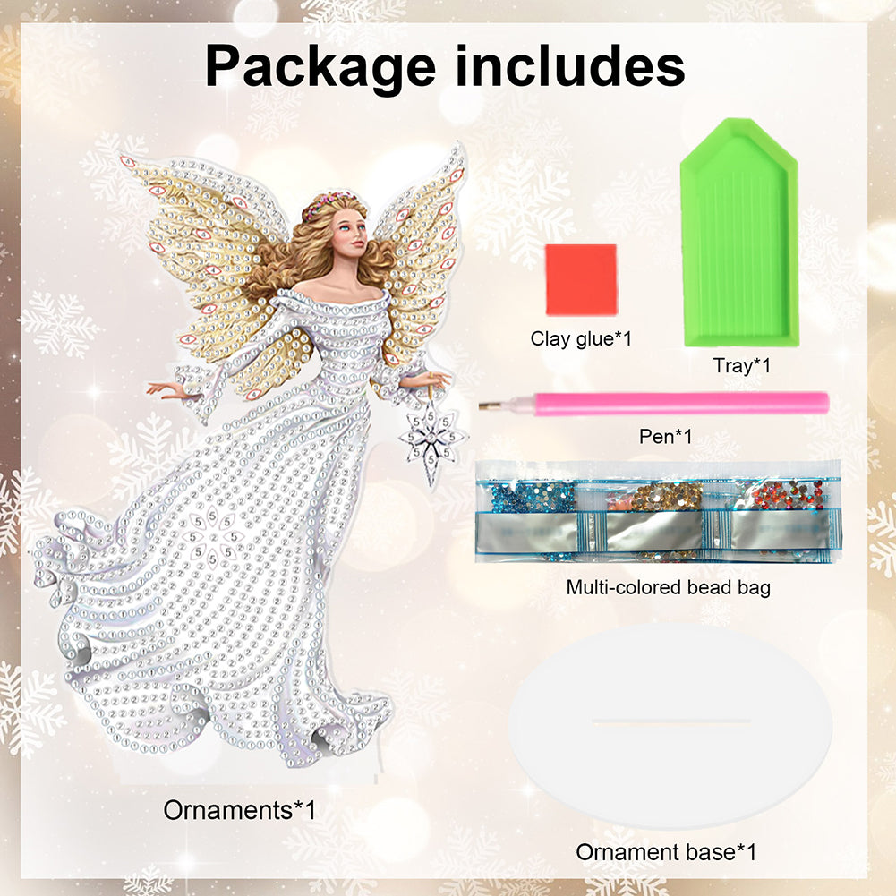 Elegant Angel Lady 5D DIY Diamond Art Tabletop Decorations Bedroom Table Decor