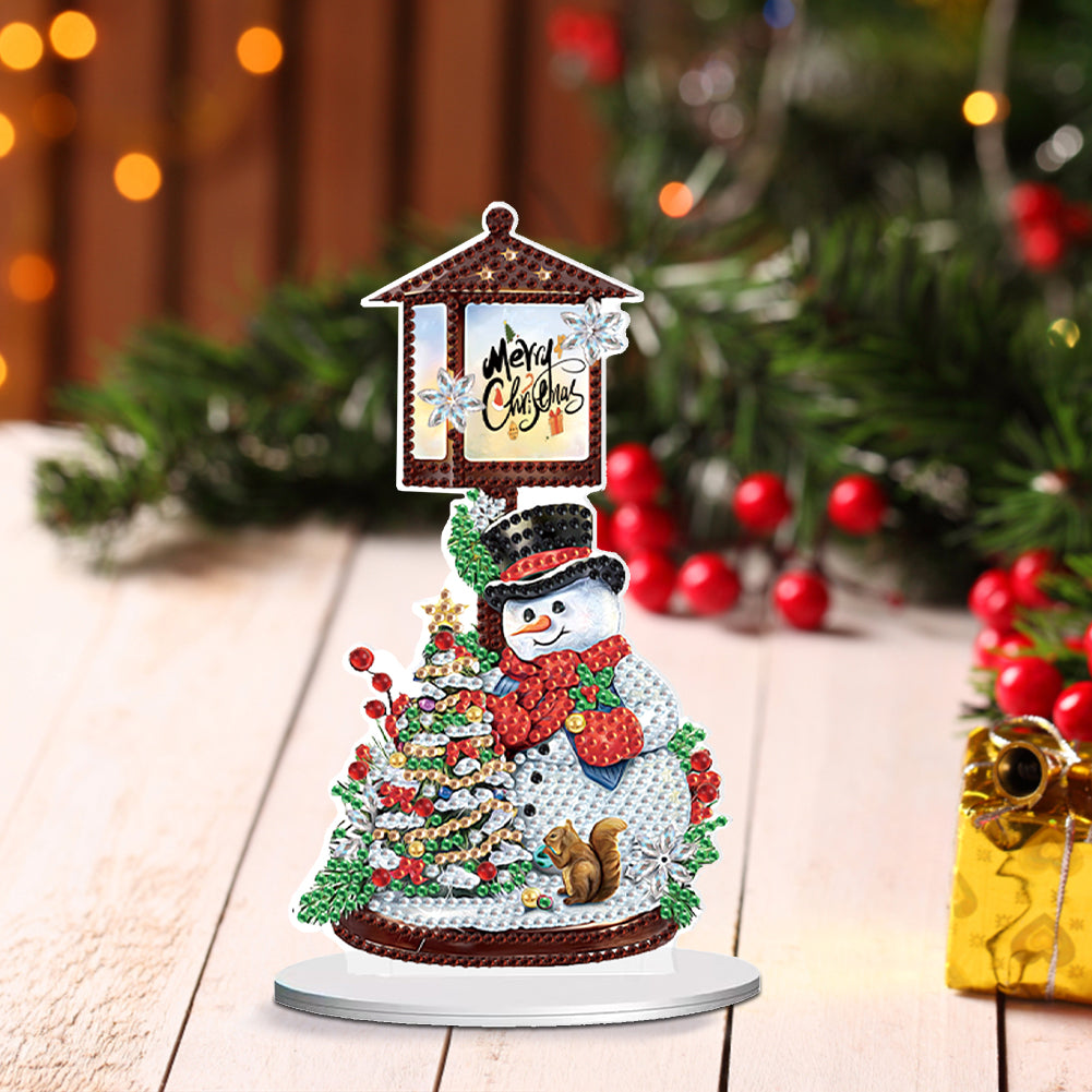 Christmas Snowman Diamond Painting Desktop Decors for Home Office Decor