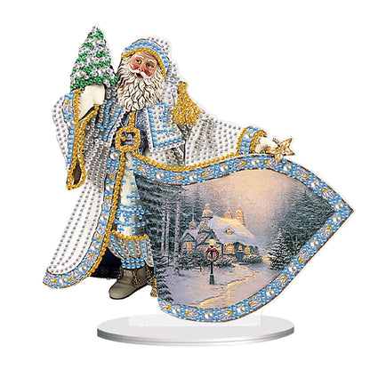 Christmas Santa Claus Diamond Painting Desktop Decors for Home Office Decor