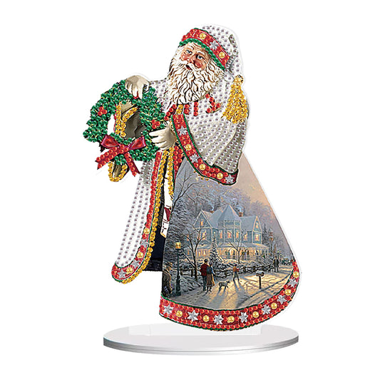 Christmas Santa Claus Diamond Painting Desktop Decors for Home Office Decor