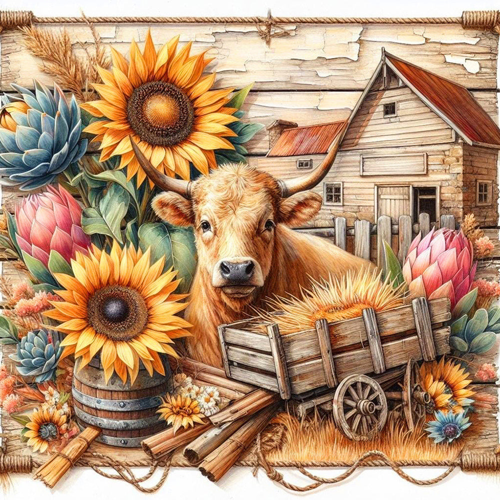 Farm - Full Round Drill Diamond Painting 40*40CM