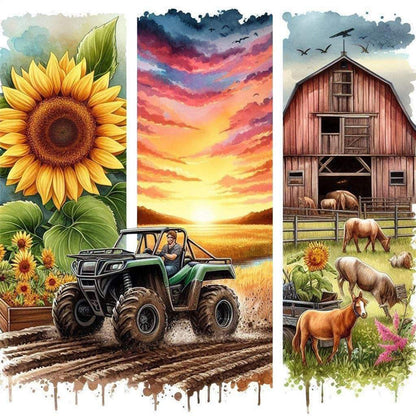 Farm - Full Round Drill Diamond Painting 40*40CM