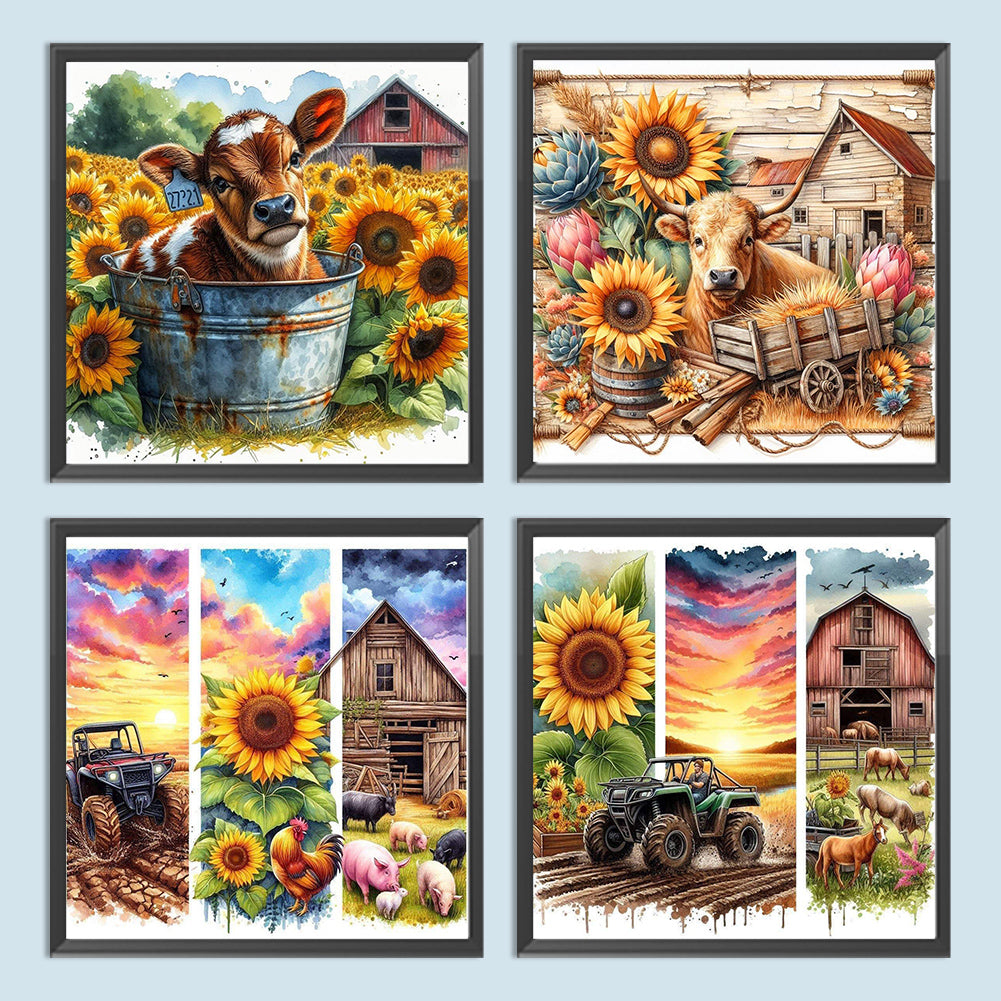 Farm - Full Round Drill Diamond Painting 40*40CM