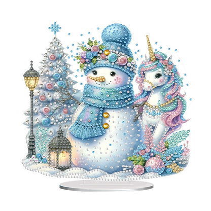 Acrylic Special Shaped Cute Snowman Table Top DIY Diamond Painting Ornament Kits